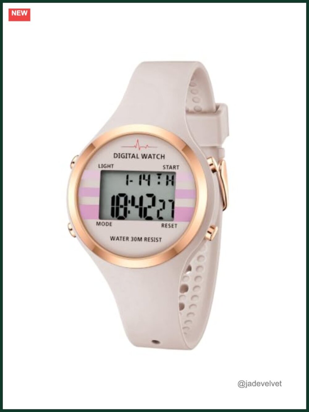 Waterproof Digital Sports Watch Chronograph Alarm Silicone Strap Shock Resistant